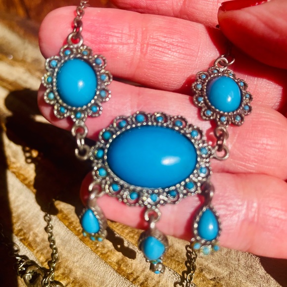 Boho Turquoise Necklace - Picture 10 of 14